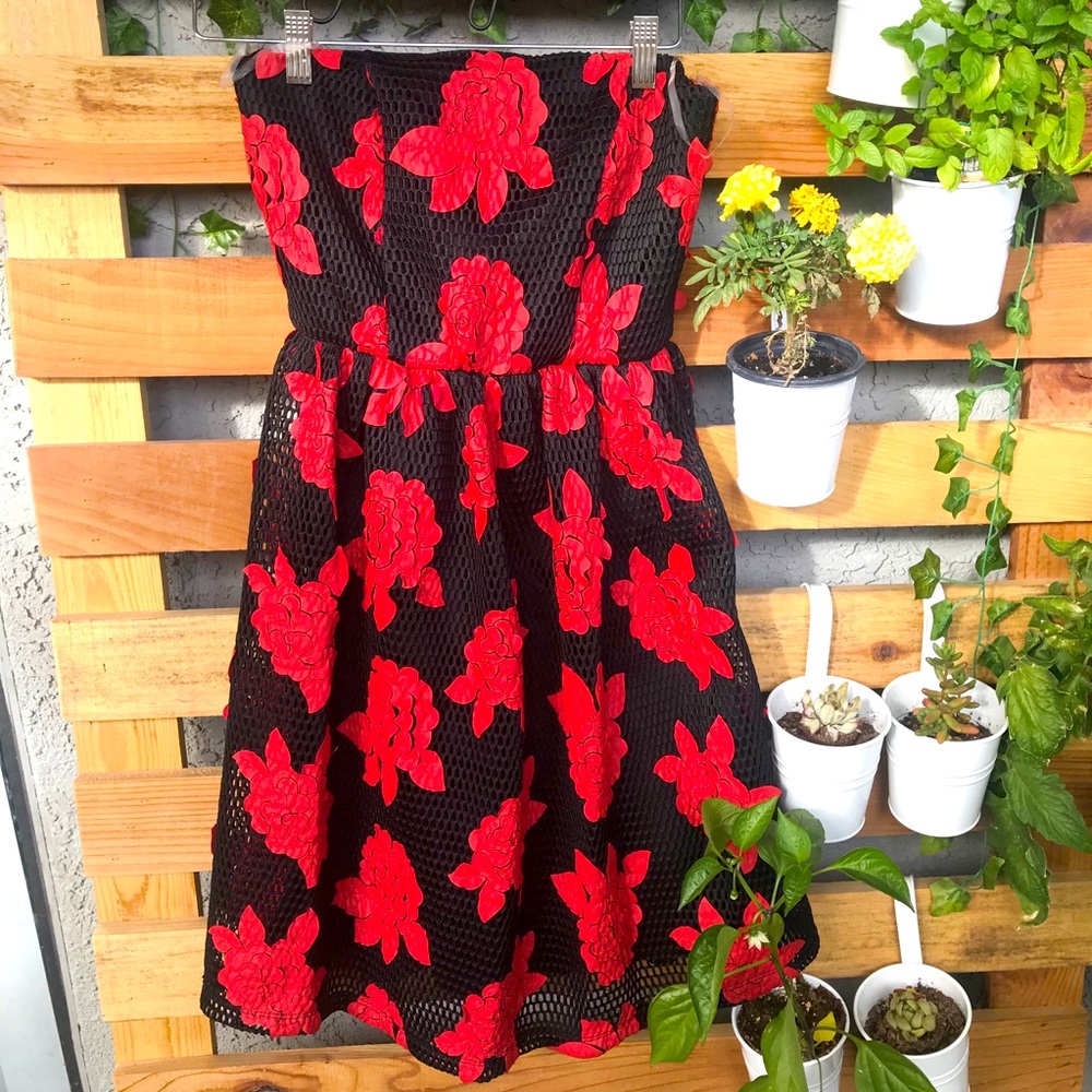 Beautiful Floral Mesh Prom Dress